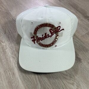 VTG Florida‎ State Seminoles Snapback Hat College The Game Circle White Cap